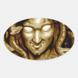 Adesivo Oval MEDUSA Airpush Art Original