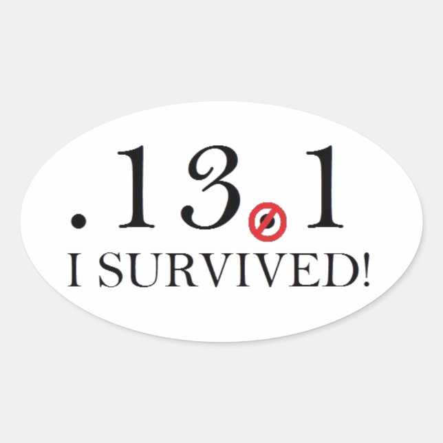 Adesivo Oval Meia Maratona - Colete (Frente)