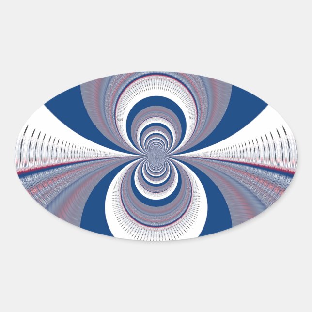 Adesivo Oval Meio Azul (Frente)