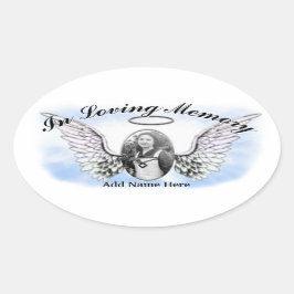 Adesivo Oval Memorial Sticker - Adicionar Foto