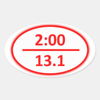 Adesivo Oval Menos de duas horas para a metade