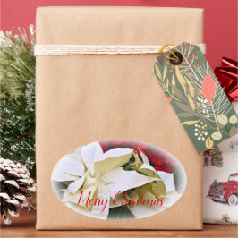 Adesivo Oval Merry Christmas