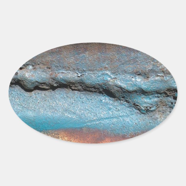 Adesivo Oval Metais Oxidados (Frente)