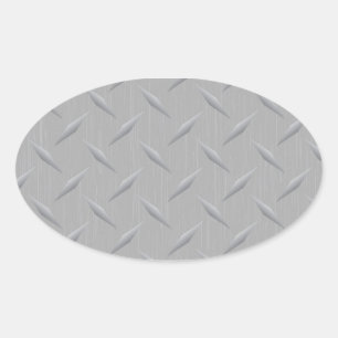 Adesivo Oval Metal da placa do diamante