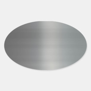 Adesivo Oval Metal escovado elegante Textured