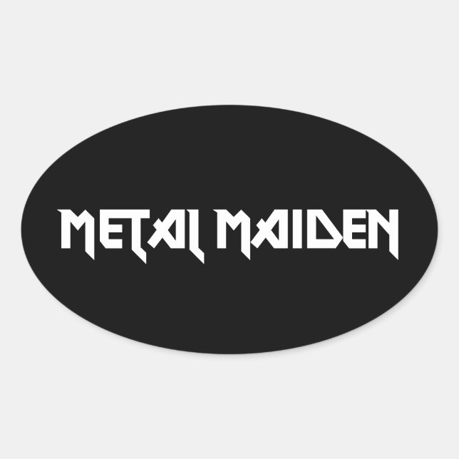 Adesivo Oval Metal Maiden (Frente)