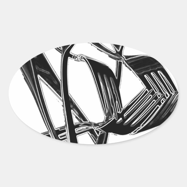 Adesivo Oval Metálico (Frente)