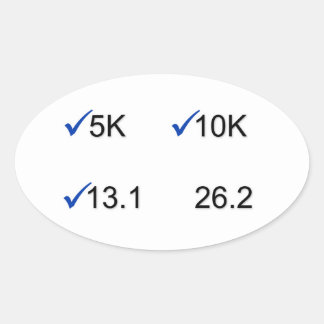 Adesivo Oval Metas da maratona