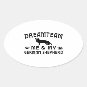 Adesivo Oval Meu cão de german shepherd