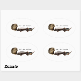 Adesivo Oval Meus Pequenos Padrões Oval Personalizáveis