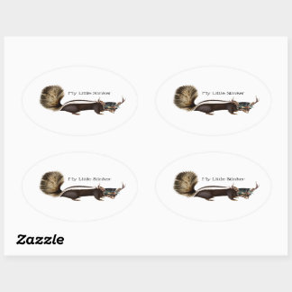 Adesivo Oval Meus Pequenos Padrões Oval Personalizáveis