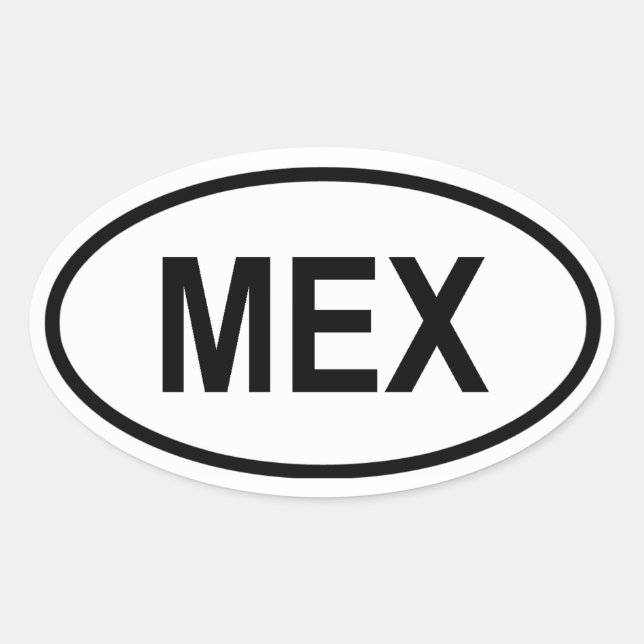 Adesivo Oval México "MEX" (Frente)