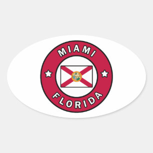 Adesivo Oval Miami Florida