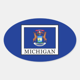 Adesivo Oval Michigan