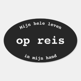 Adesivo Oval Mijn Leven in mijn Hand Koffer Sticker