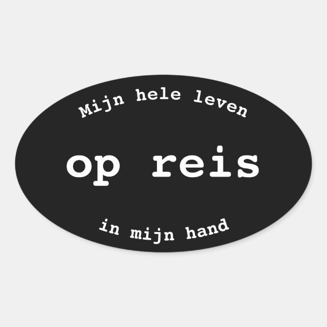 Adesivo Oval Mijn Leven in mijn Hand Koffer Sticker (Frente)