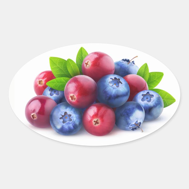 Adesivo Oval Milha de bagas frescas (Frente)