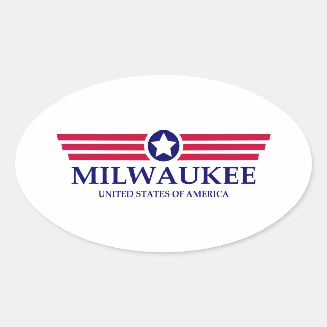 Adesivo Oval Milwaukee Pride (Frente)
