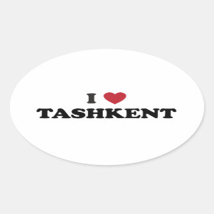 Adesivo Oval Mim coração Tashkent Uzbekistan