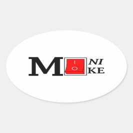 Adesivo Oval Mini Moke Sticker