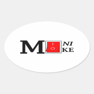 Adesivo Oval Mini Moke Sticker