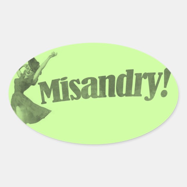 Adesivo Oval Misandry! Design gráfico (Frente)