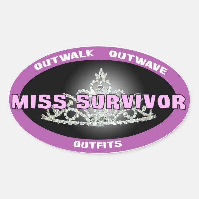 Adesivo Oval Miss Survivor Stickers (Frente)