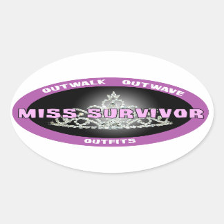 Adesivo Oval Miss Survivor Stickers