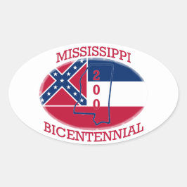 ADESIVO OVAL MISSISSIPPI BICENTENNIAL