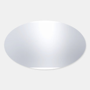 Adesivo Oval Modelo Branquinho em Prata Falsa Moderno Glamouros