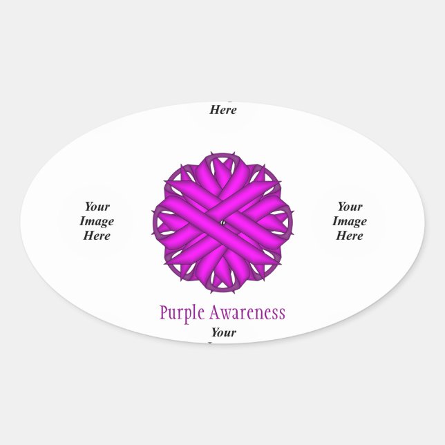 Adesivo Oval Modelo da Frota Roxa por Kenneth Yoncich (Frente)