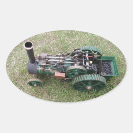 Adesivo Oval Modelo de Motor de Tração