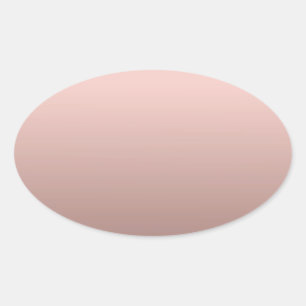 Adesivo Oval Modelo Elegante em Rose Gold com Texto em Branco