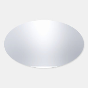 Adesivo Oval Modelo em Branco de Visualização Prateada Elegante