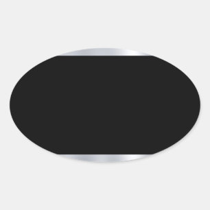 Adesivo Oval Modelo personalizado em branco Faux prata preta el