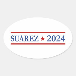 Adesivo Oval Modern Francis Suarez 2024 Presidente dos EUA