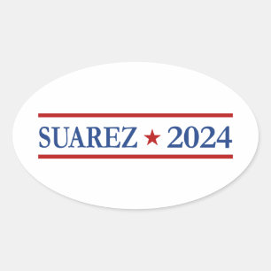 Adesivo Oval Modern Francis Suarez 2024 Presidente dos EUA