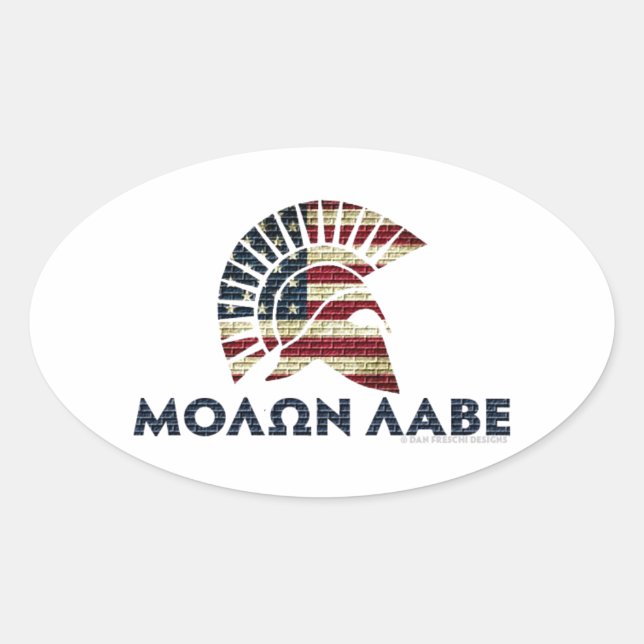 Adesivo Oval Molon Labe! (Frente)
