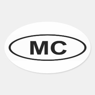 Adesivo Oval Monaco "MC "