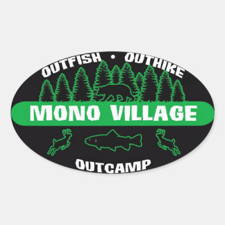 Adesivo Oval Mono Village Survivor Sticker Green
