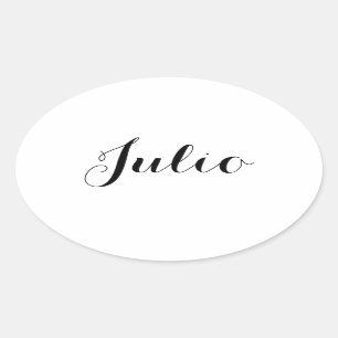 Adesivo Oval Month Stickers - Julio (julho)