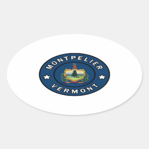Adesivo Oval Montpelier Vermont
