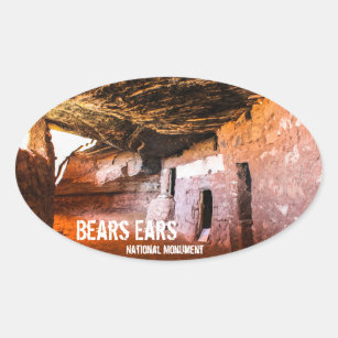 Adesivo Oval Monumento nacional das orelhas dos ursos