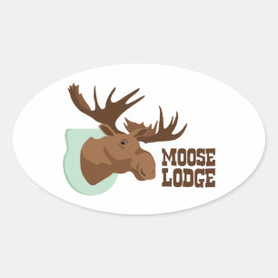 Adesivo Oval Moose Lodge
