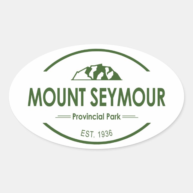 Adesivo Oval Mount Seymour Provincial Park (Frente)