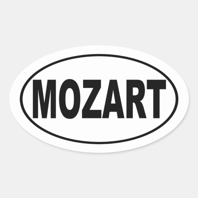 Adesivo Oval Mozart Oval Sticker (Frente)