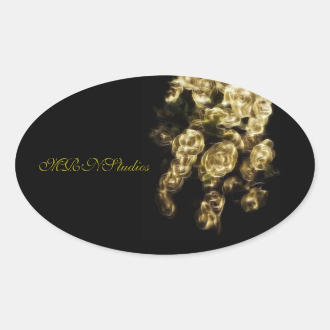 Adesivo Oval MRNStudios Bud Gilt (Frente)