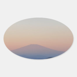 Adesivo Oval Mt Fuji Sunset
