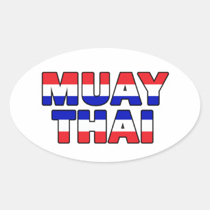 Adesivo Oval Muay Thai