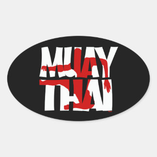 Adesivo Oval Muay Thai